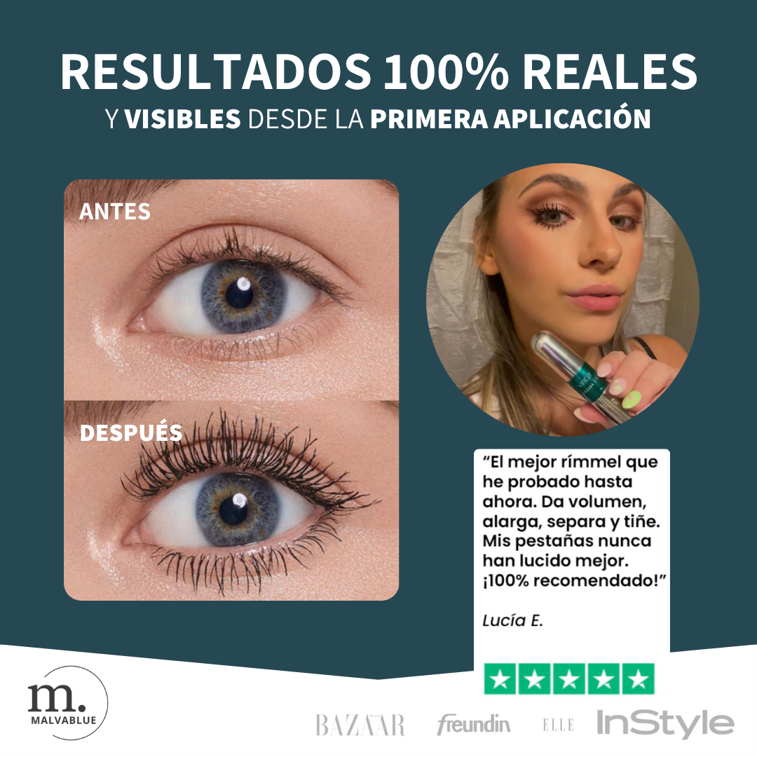 Máscara de Pestañas de Fibra de Seda sistema 4D + Serum de pestañas GRATIS