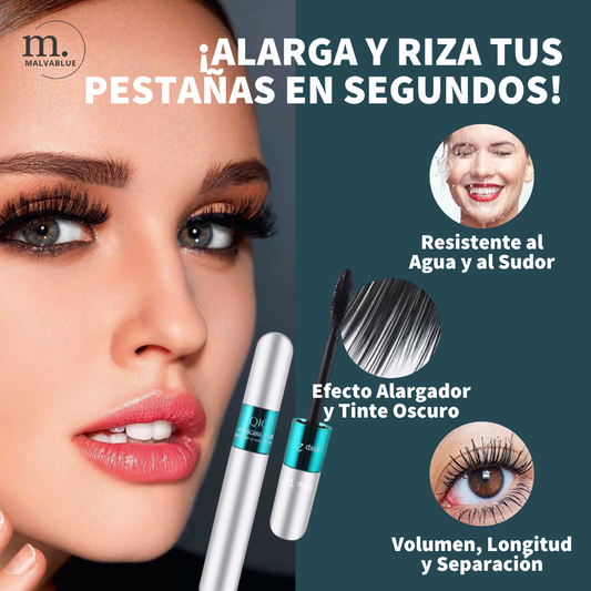 Máscara de Pestañas de Fibra de Seda sistema 4D + Serum de pestañas GRATIS
